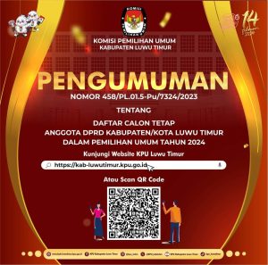 KPU Luwu Timur Umumkan DCT Anggota DPRD Pemilu 2024
