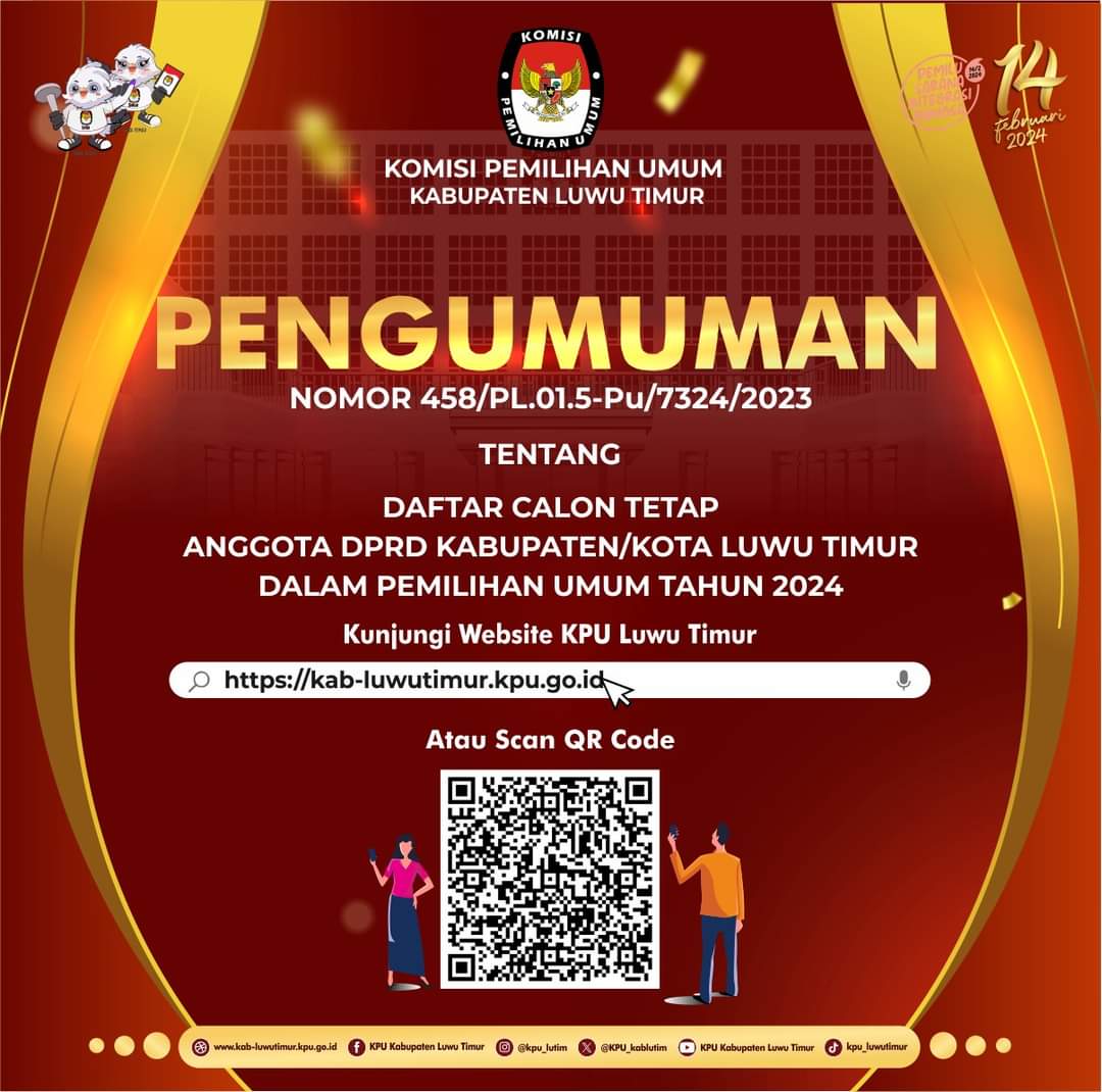 Kpu Luwu Timur Umumkan Dct Anggota Dprd Pemilu 2024 Saokareba Id