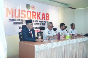 Dukung Olahraga Berprestasi, Anggota DPRD Najamuddin Hadir di Musorkab KONI