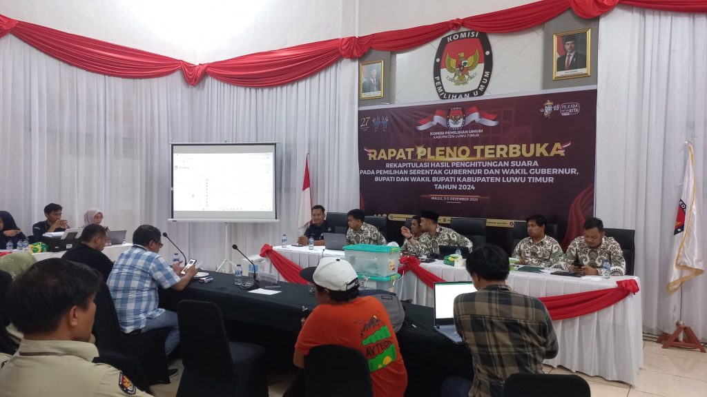 Rekapitulasi KPU Luwu Timur: Andi Sudirman-Fatmawati 115.126 Suara, Danny-Azhar 52.204 Suara