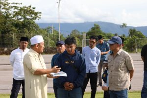Habiskan Rp 14.2 Miliar, Bupati Soroti Kualitas Lapangan Stadion Andi Hasan Opu To Hatta