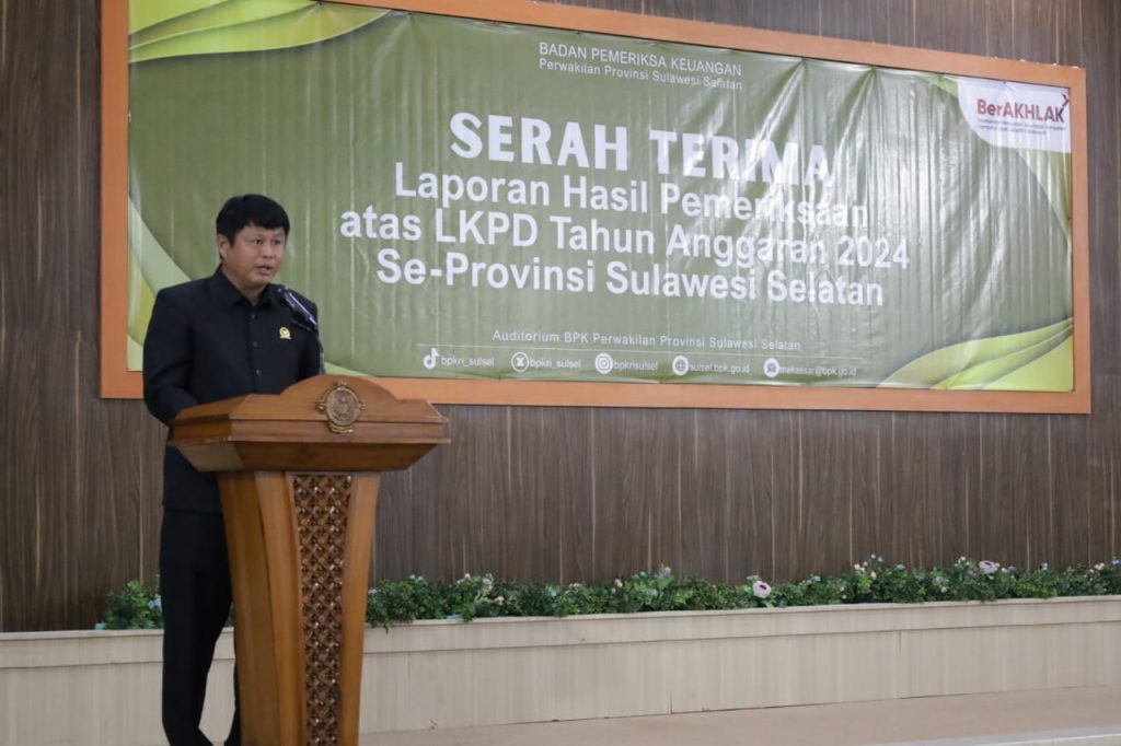 Penyerahan LHP-BPK, Ketua DPRD Luwu Timur Sambutan Wakili 6 Kabupaten di Sulsel
