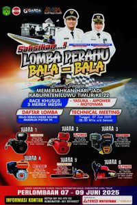 Pasti Seru! Balap Perahu Bala-bala Digelar di Sungai Malili Luwu Timur