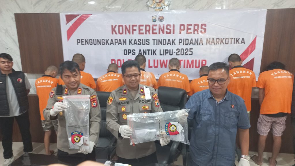 Polres Luwu Timur Amankan 8 Pelaku Penyalahgunaan Narkoba Ops Antik Lipu