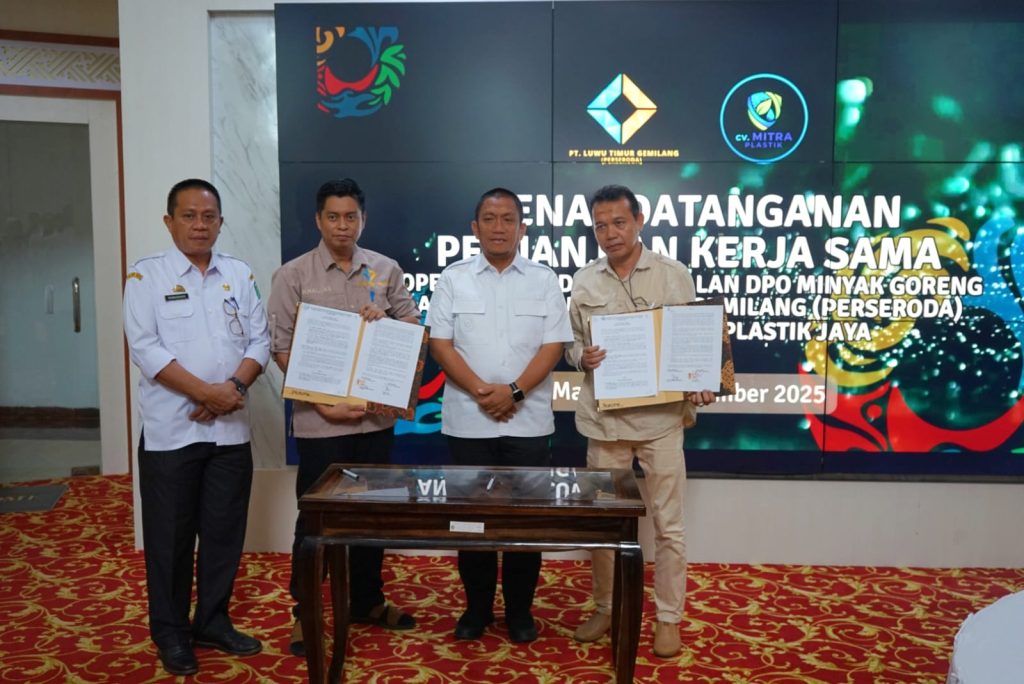 PT Luwu Timur Gemilang Kerjasama Minyak Goreng Premium dengan CV Mitra Plastik, Stok Minyak 2 Juta Liter Per Bulan