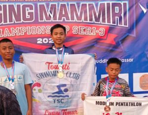 Firmansyah Sabir Atlet Binaan Towuti Swimming Club Sabet Medali Emas Kejuaraan Anging Mamiri Championship Seri 3