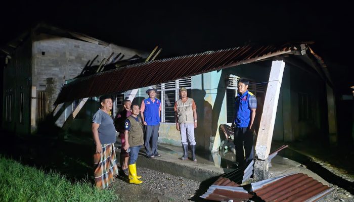 Data BPBD Luwu Timur: 15 Rumah Rusak di Burau Pantai Dihantam Angin Puting Beliung