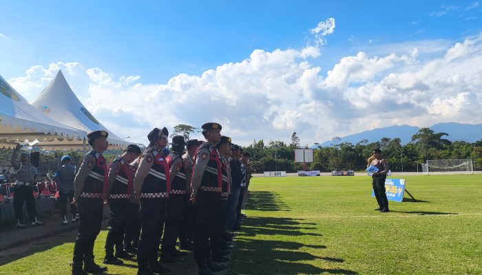 Ratusan Polisi dan Satpol PP Luwu Timur Diterjunkan Amankan Final Bupati Cup I Malili United Versus Gaswo Wotu