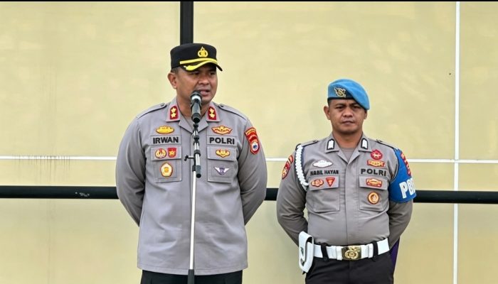 Apel Perdana Kapolres Luwu Timur AKBP Irwan Kurniadi Tekankan Pelayanan Cepat dan Humanis